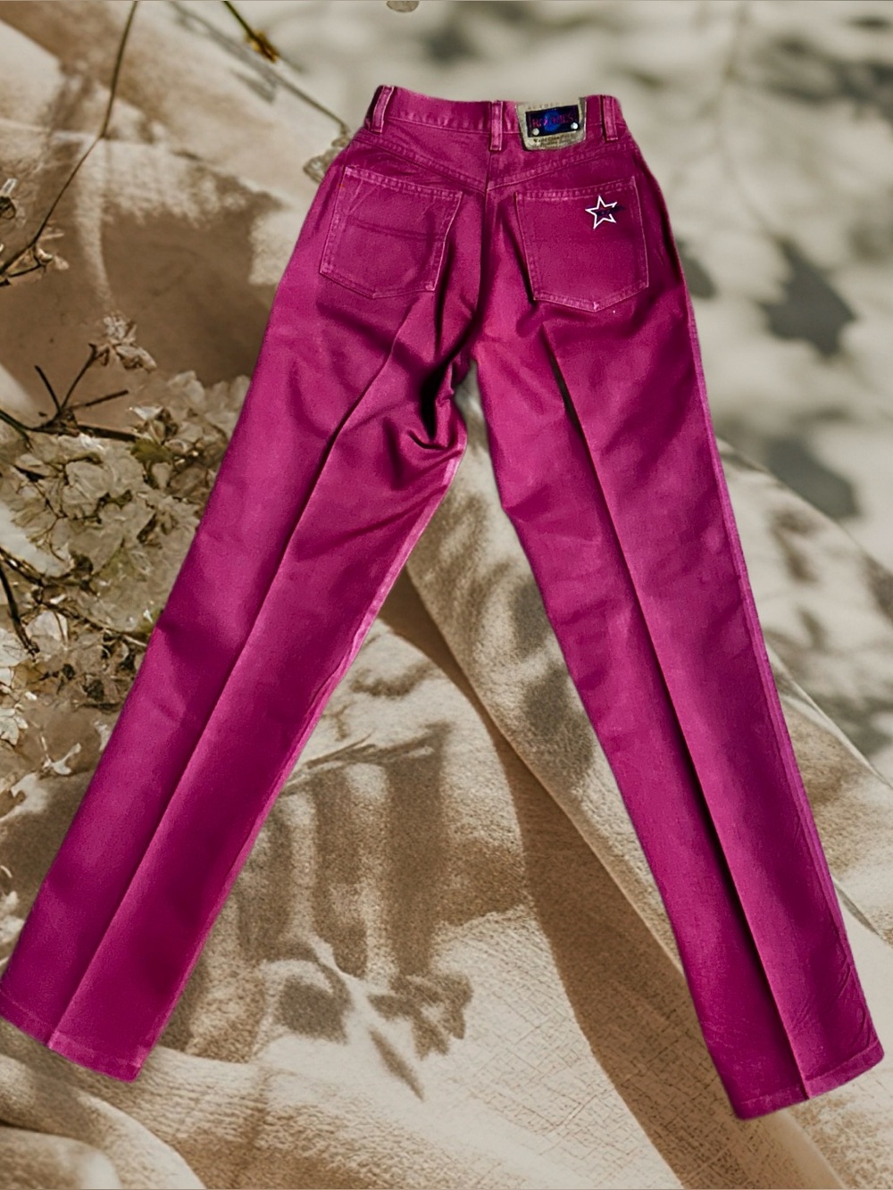 Rockies ~ Women’s 7 (28/34) ~ Vintage ~ Western/ Cowgirl ~ Burgundy ~ Denim Jean